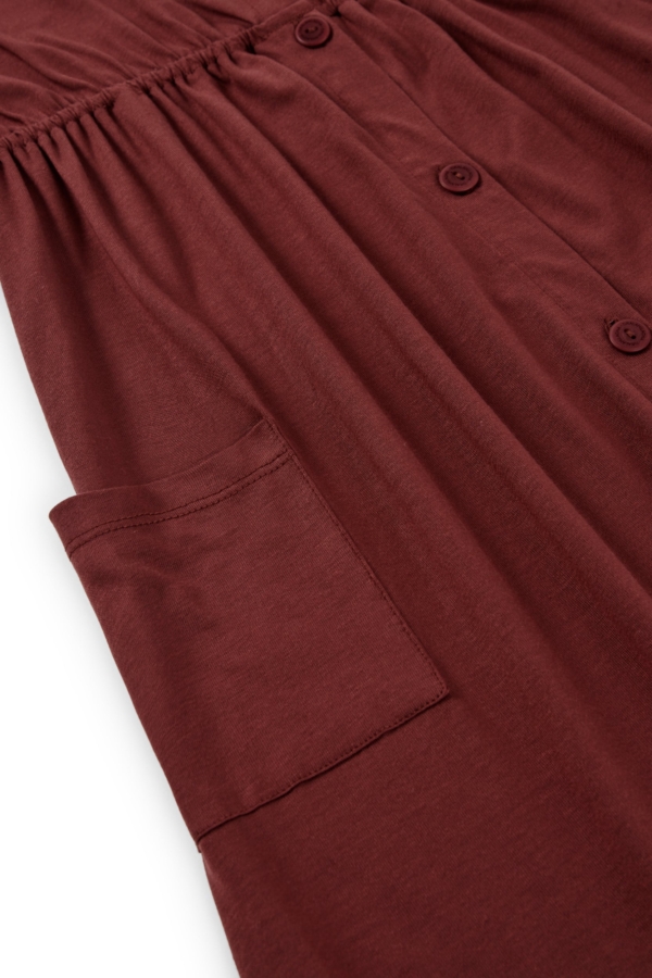 Vestido midi Hiara Tencel rojo