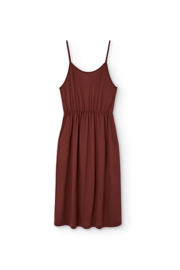 Vestido midi Hiara Tencel rojo