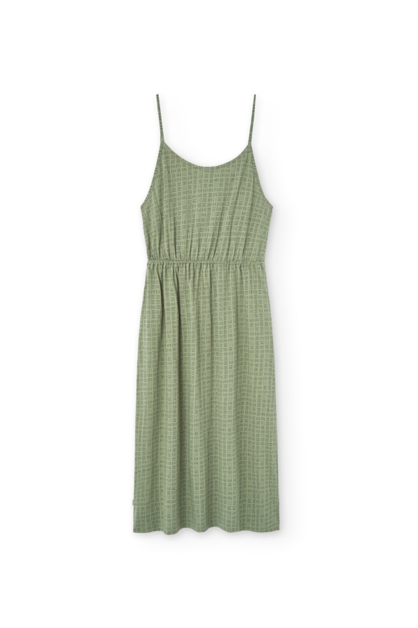 Vestido midi Hiara verde mimbre