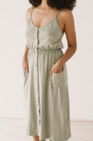 Vestido midi Hiara verde mimbre