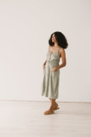 Vestido midi Hiara verde mimbre