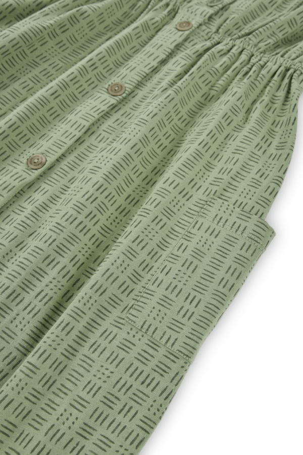 Vestido midi Hiara verde mimbre