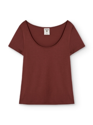 Camiseta Hilda manga corta Tencel rojo