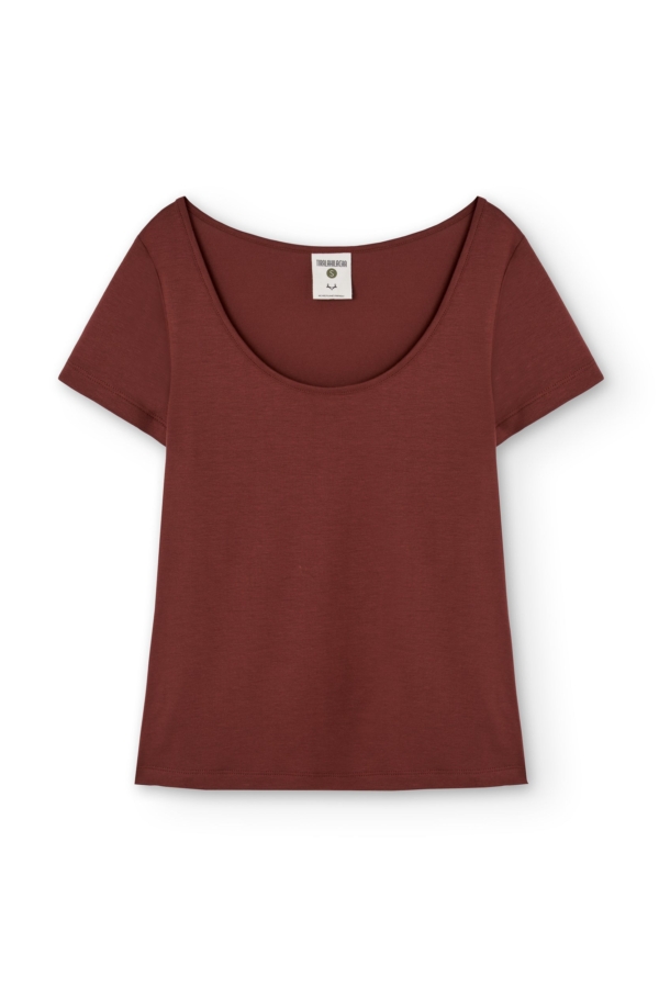 Camiseta Hilda manga corta Tencel rojo