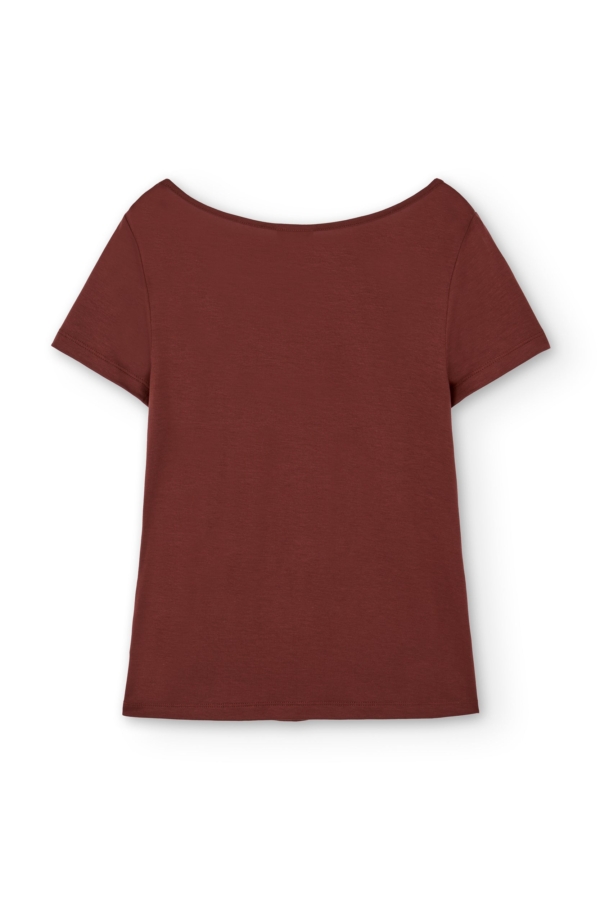 Camiseta Hilda manga corta Tencel rojo