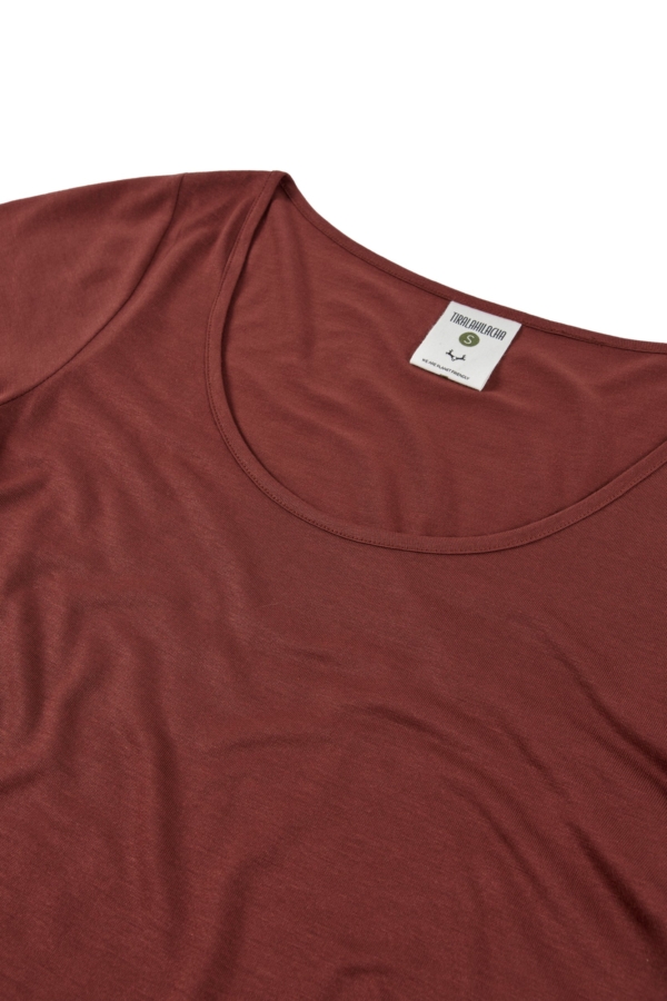Camiseta Hilda manga corta Tencel rojo
