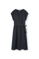 Vestido Hira midi cruzado Tencel negro