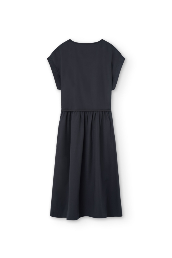 Vestido Hira midi cruzado Tencel negro