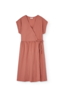 Vestido Hira midi cruzado Tencel rosa coral