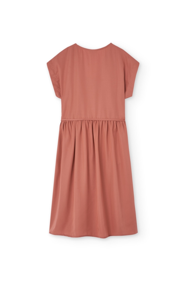 Vestido Hira midi cruzado Tencel rosa coral