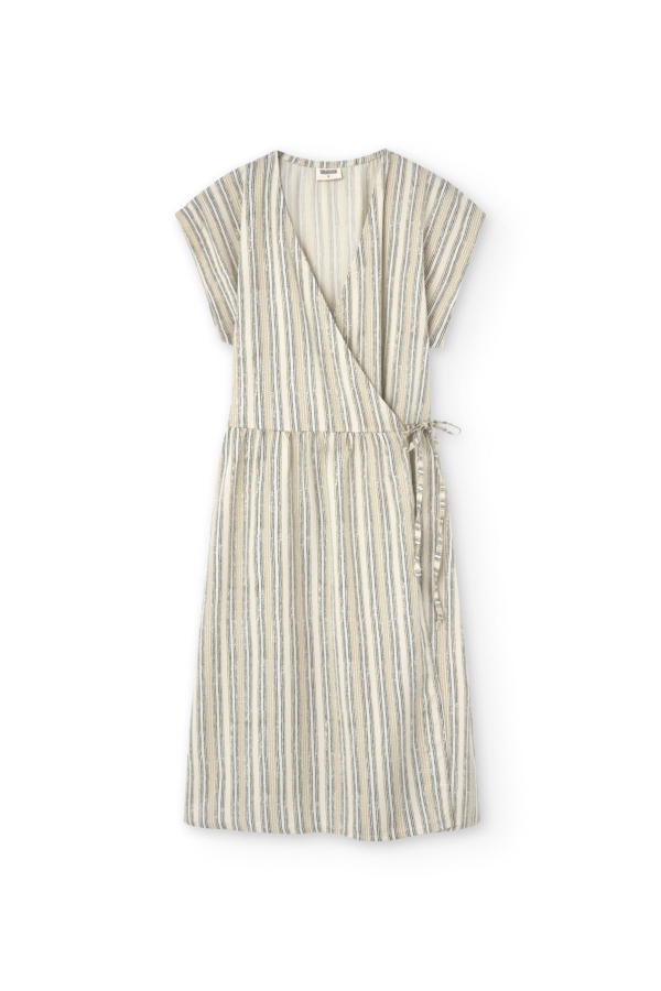 Vestido Hira midi cruzado Tencel estampado rastro