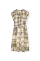 Vestido Hira midi cruzado vichy algodón orgánico