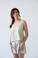 Top Holly tirantes Tencel verde Jade