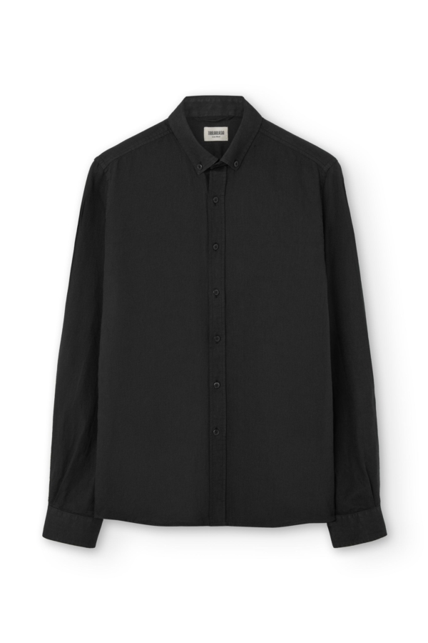 Camisa negra Hugo de lino
