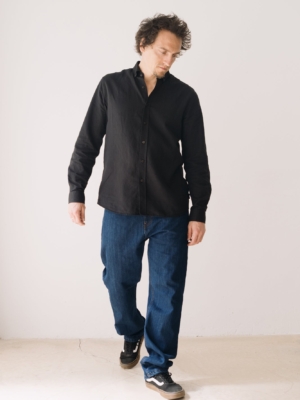 Camisa negra Hugo de lino