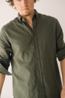 Camisa verde Hugo de lino