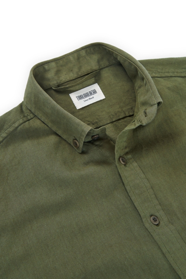Camisa verde Hugo de lino