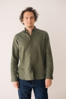Camisa verde Hugo de lino