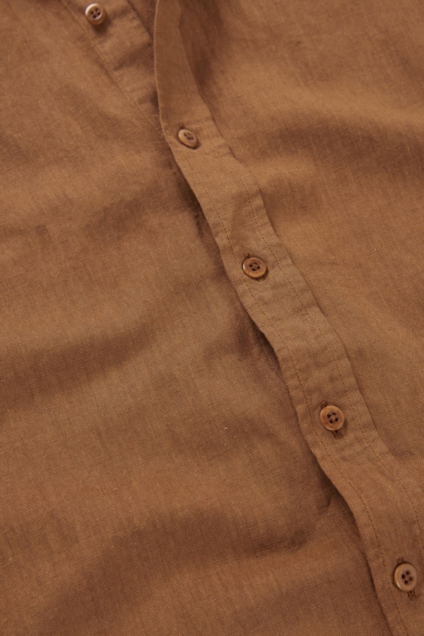 Camisa Hugo terracotta de lino