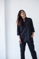 Camisa unisex Hugo negra de Lino