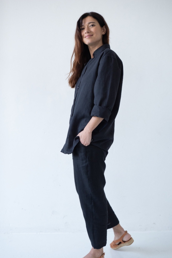 Camisa unisex Hugo negra de Lino