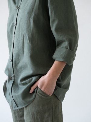 tiralahilacha-hugo-linen-blend-unisex-shirt-in-green-1-a9d6