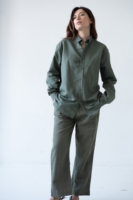 Camisa Unisex Hugo verde de lino