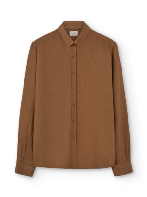 Camisa terracota Hugo unisex de lino