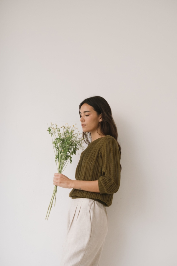 Jersey calado verde