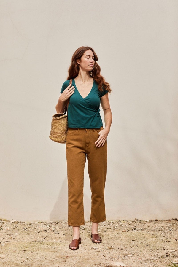 Pantalón Straight Juliet Mostaza