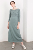 Maxi vestido Lara verde estampado.