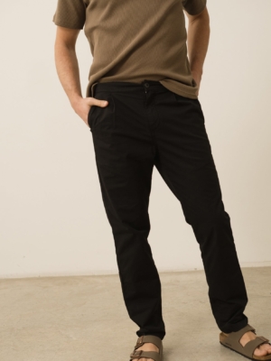 Pantalón Lino Herman Chino Casual Negro
