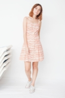 Vestido Maimi de tirantes con botones y estampado rayas marineras