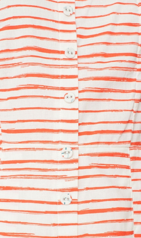 Vestido Maimi de tirantes con botones y estampado rayas marineras
