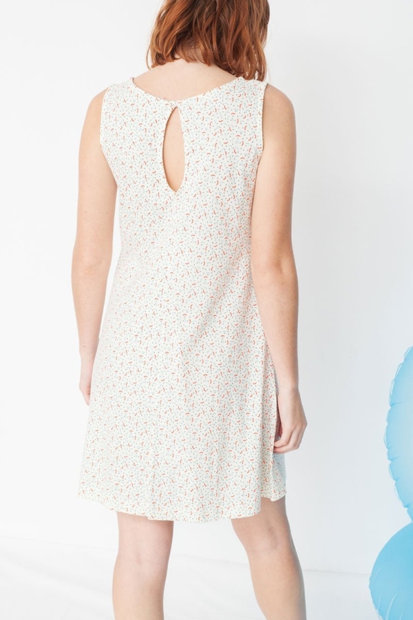 Vestido Mariel evasé con estampado geométrico