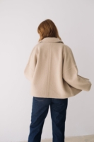Chaqueta corta 100% lana merino beige
