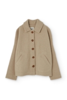 Chaqueta corta 100% lana merino beige