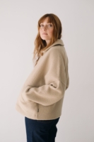 Chaqueta corta 100% lana merino beige