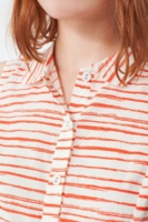 Vestido Mimi con cuello camisero y estampado de rayas marineras