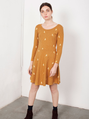 Vestido media capa Lorianne mostaza