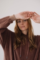 Sudadera terciopelo algodón orgánico malva