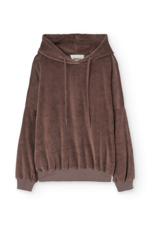 Sudadera terciopelo algodón orgánico malva