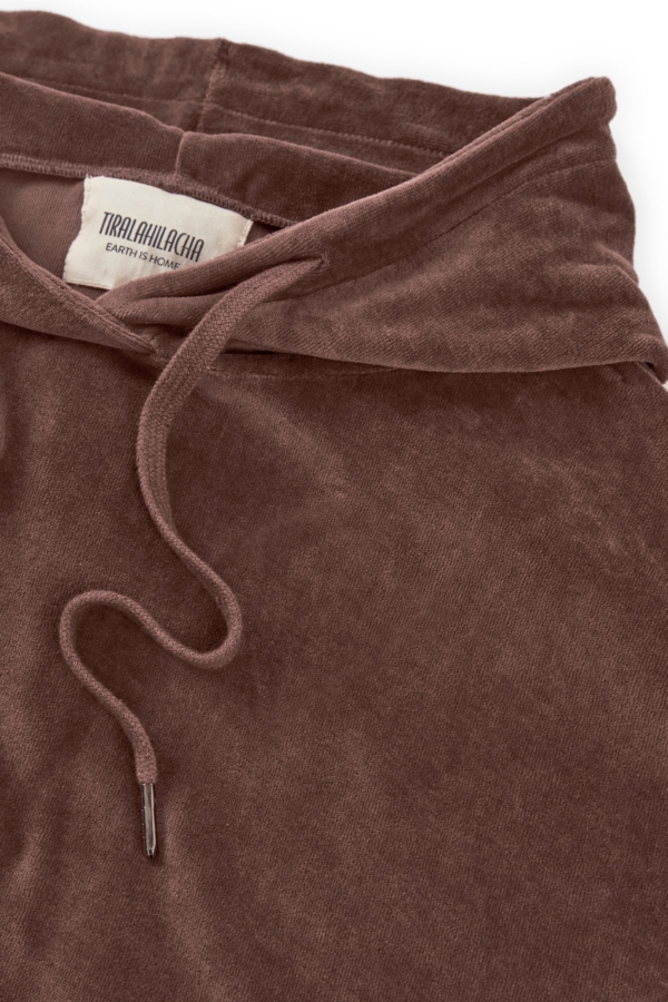 Sudadera terciopelo algodón orgánico malva