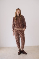 Sudadera terciopelo algodón orgánico malva