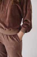 Sudadera terciopelo algodón orgánico malva