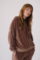 Sudadera terciopelo algodón orgánico malva