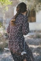 Vestido cuello alto Saura marrón