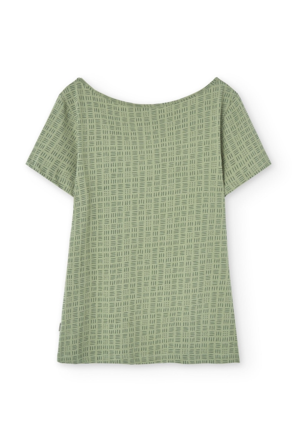 Camiseta Hilda manga corta verde mimbre