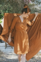 Vestido cruzado Susana teja