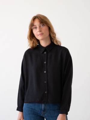 Camisa oversized Tait negro Baya 100% Tencel